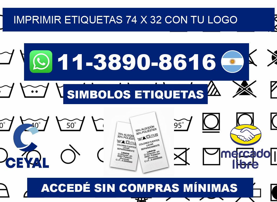 imprimir etiquetas 74 x 32 con tu logo