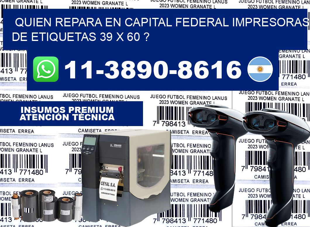 quien repara en capital federal impresoras de etiquetas 39 x 60 ?