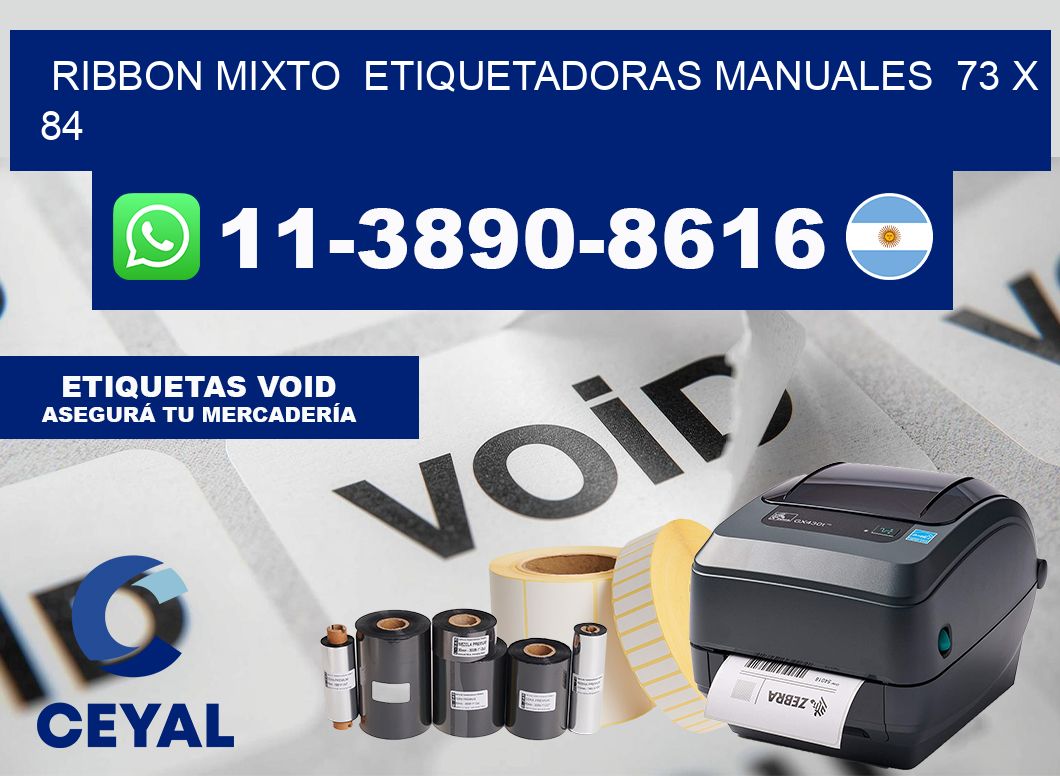 ribbon mixto Etiquetadoras Manuales 73 x 84