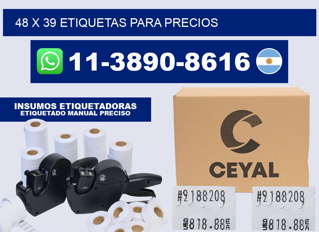 48 x 39 etiquetas para precios