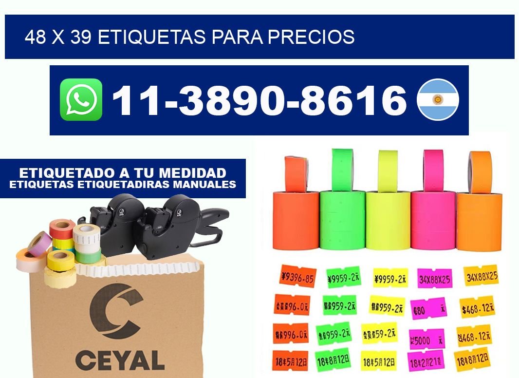 48 x 39 etiquetas para precios