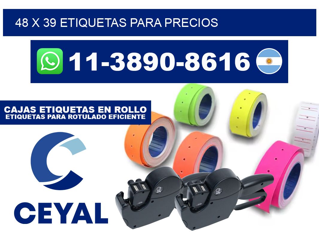 48 x 39 etiquetas para precios