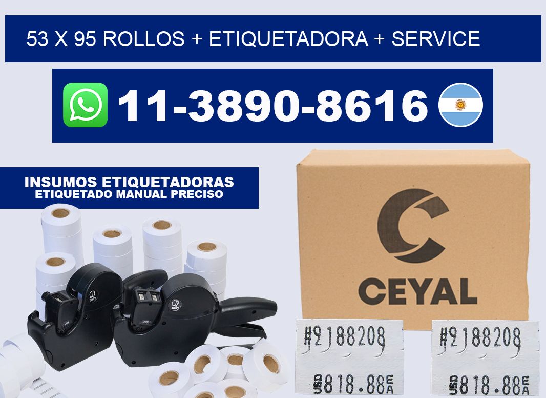 53 x 95 rollos + etiquetadora + service