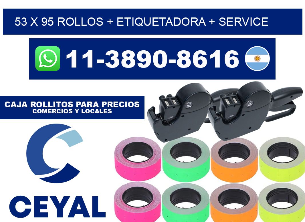 53 x 95 rollos + etiquetadora + service