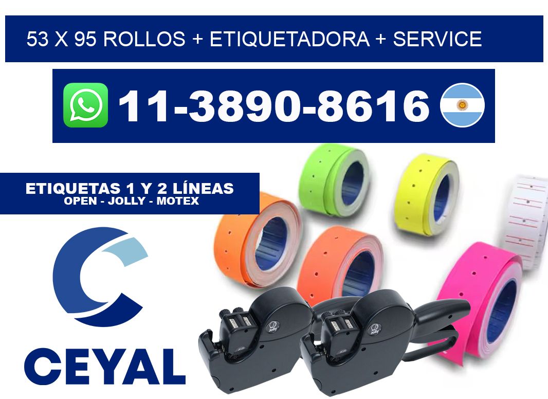53 x 95 rollos + etiquetadora + service