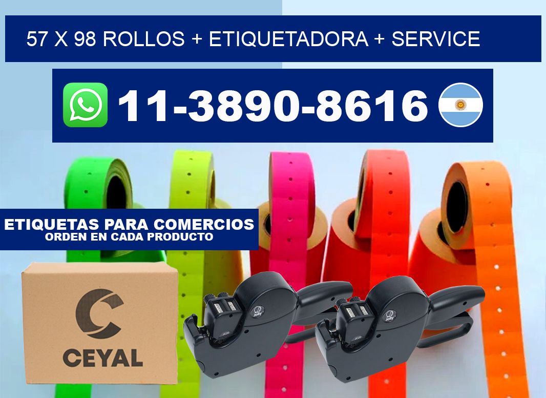 57 x 98 rollos + etiquetadora + service
