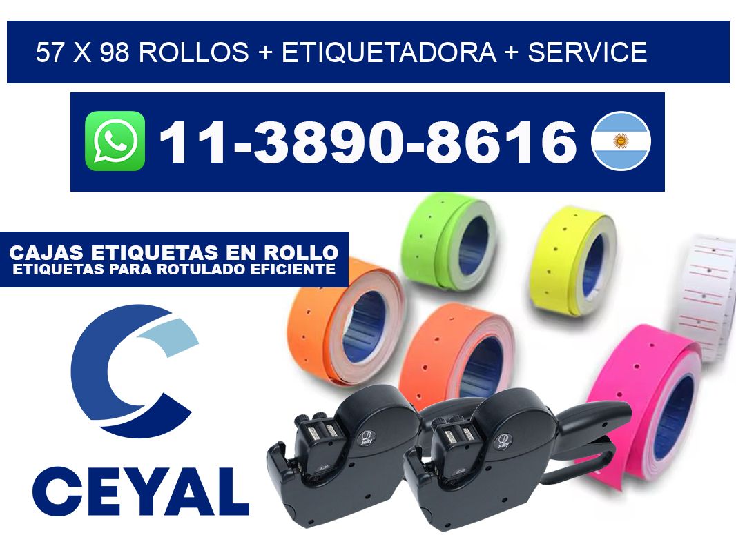 57 x 98 rollos + etiquetadora + service