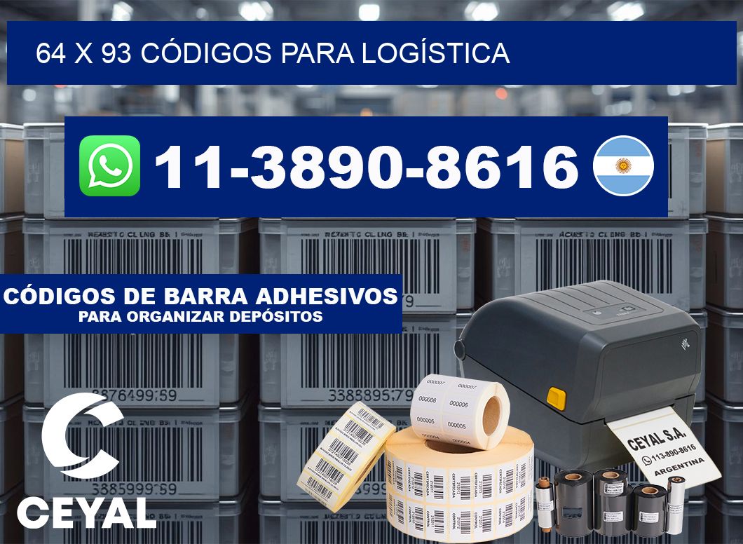 64 x 93 CÓDIGOS PARA LOGÍSTICA
