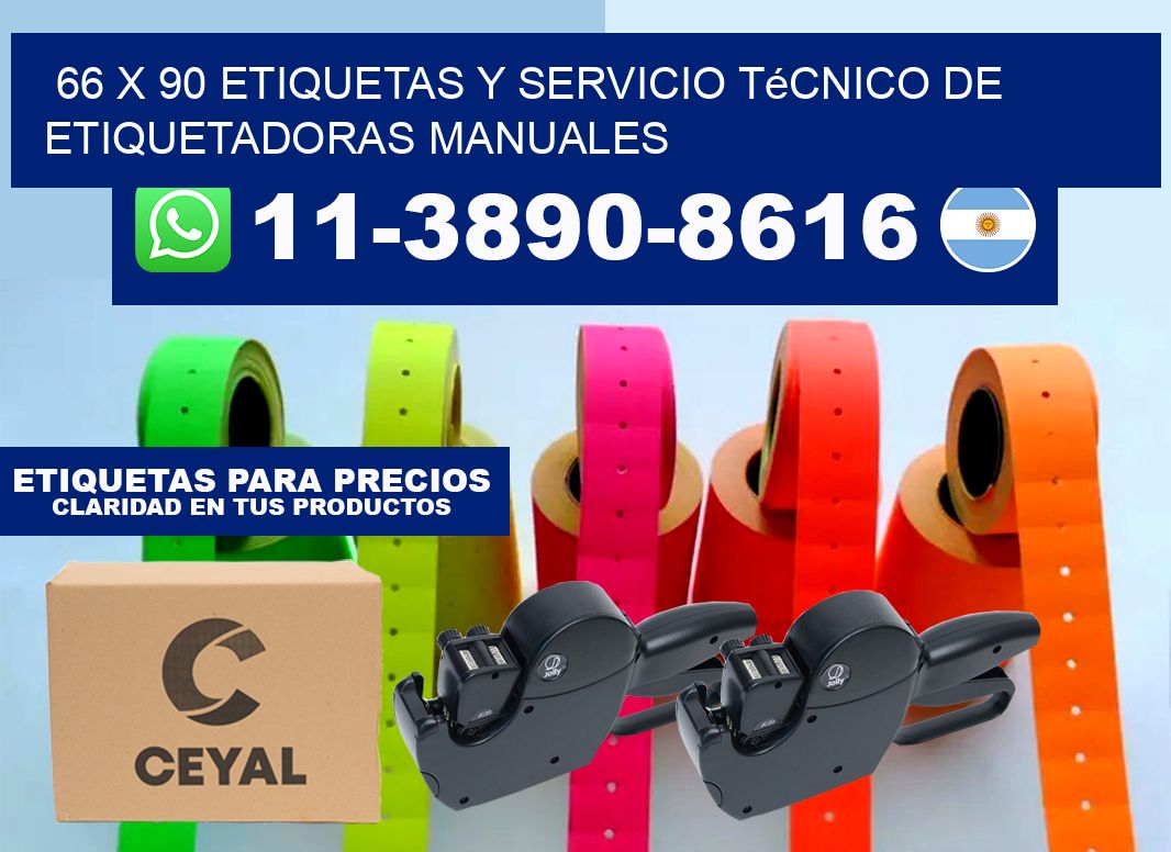 66 x 90 etiquetas y servicio técnico de etiquetadoras manuales