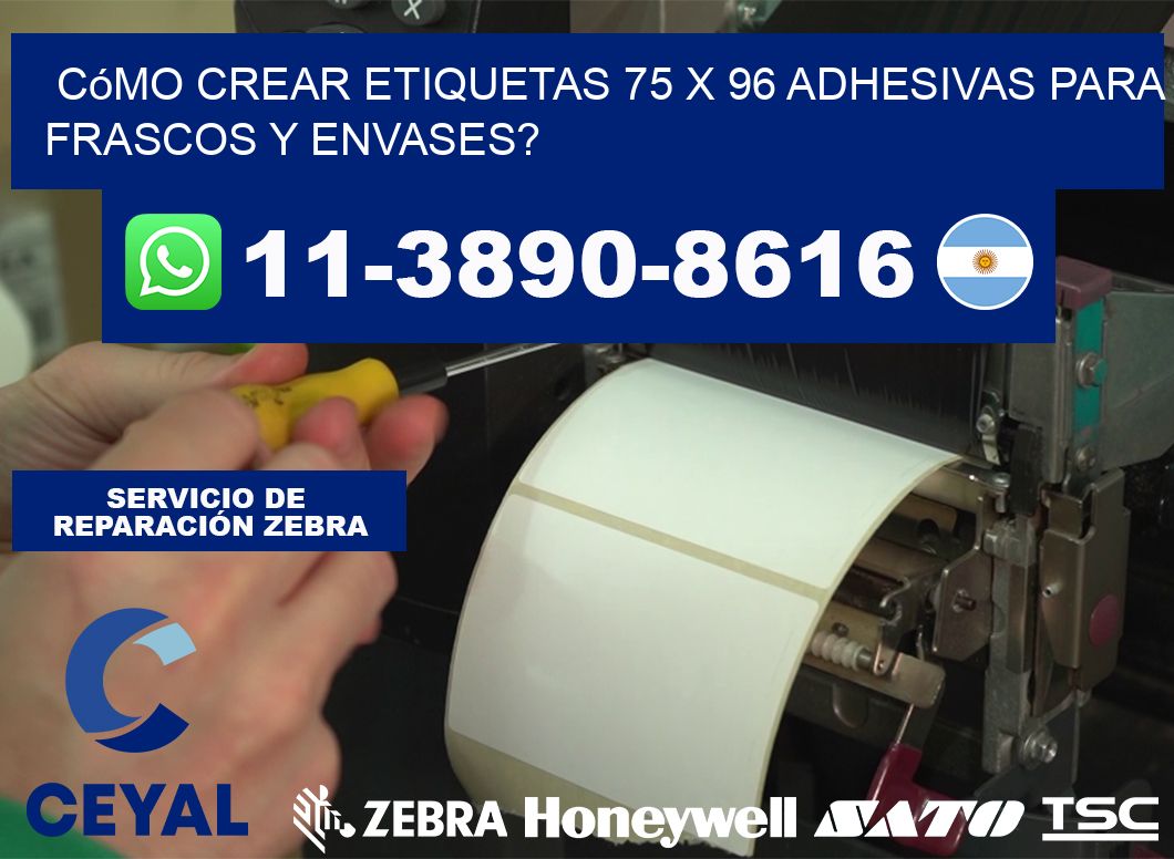 Cómo crear etiquetas 75 x 96 adhesivas para frascos y envases?