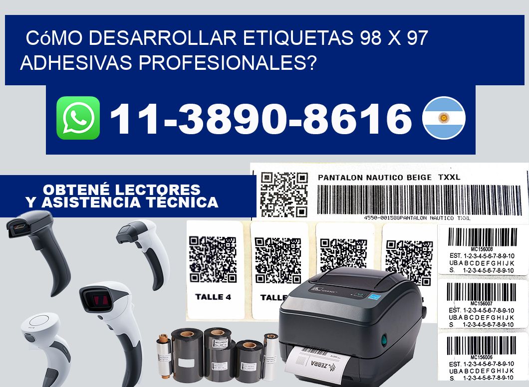 Cómo desarrollar etiquetas 98 x 97 adhesivas profesionales?