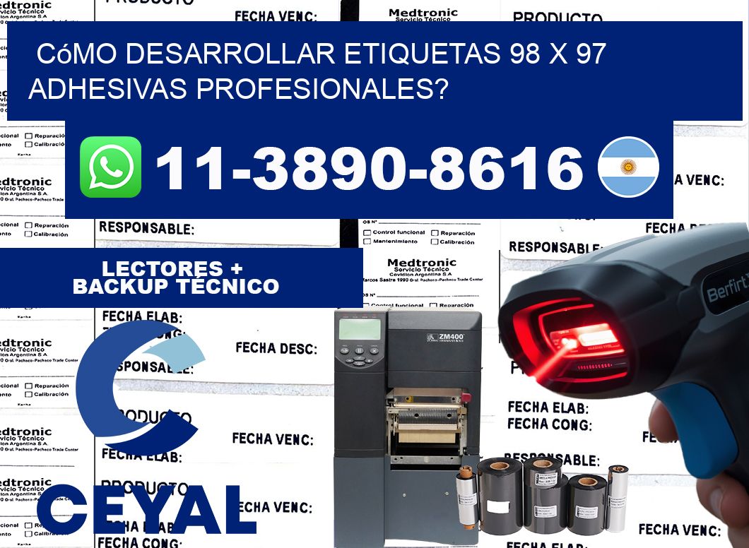 Cómo desarrollar etiquetas 98 x 97 adhesivas profesionales?