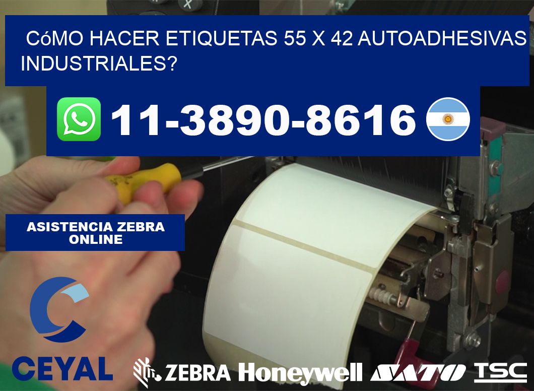 Cómo hacer etiquetas 55 x 42 autoadhesivas industriales?