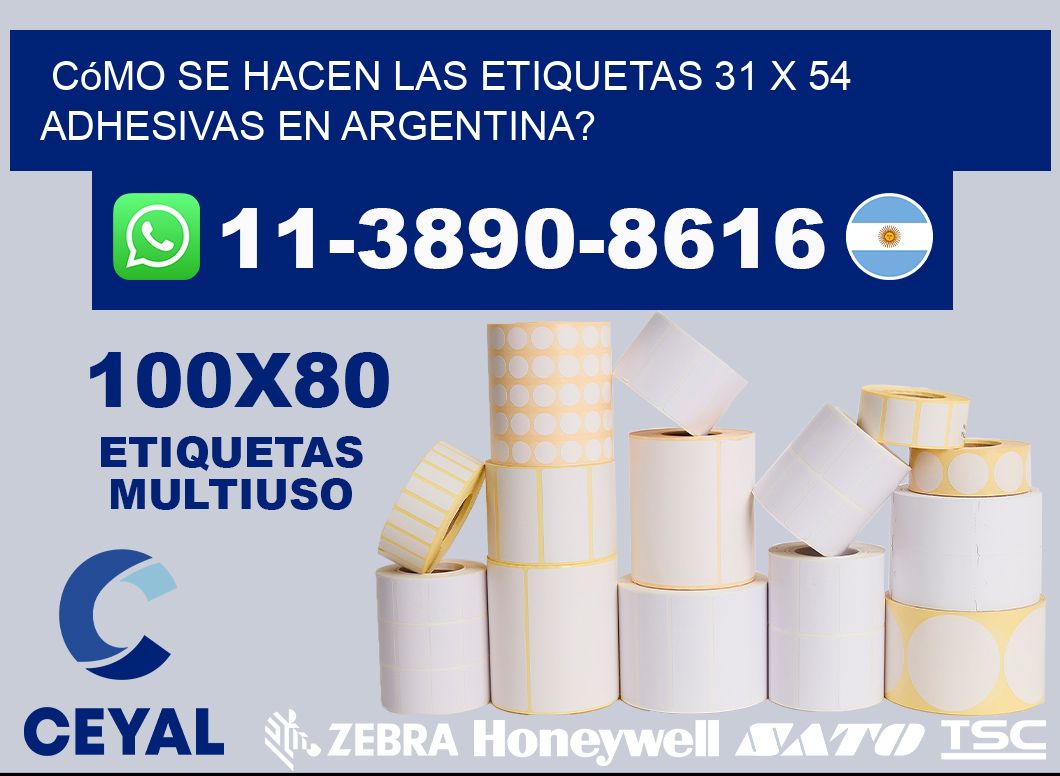 Cómo se hacen las etiquetas 31 x 54 adhesivas en Argentina?