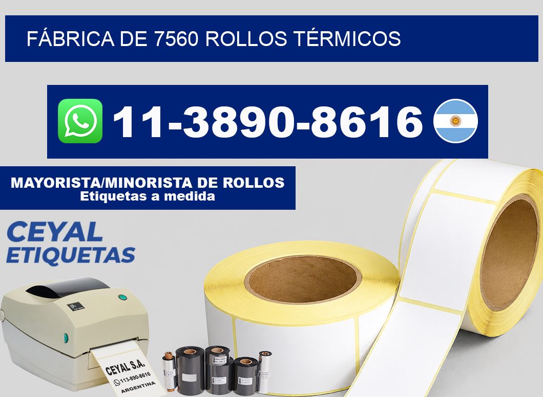 FÁBRICA DE 7560 ROLLOS TÉRMICOS