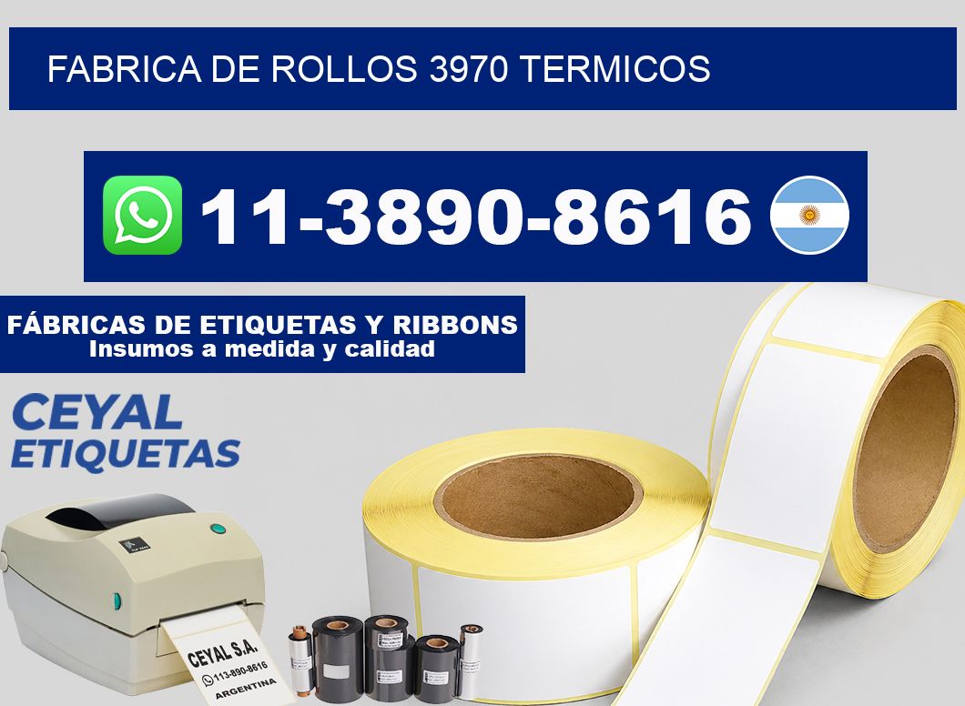 FABRICA DE ROLLOS 3970 TERMICOS