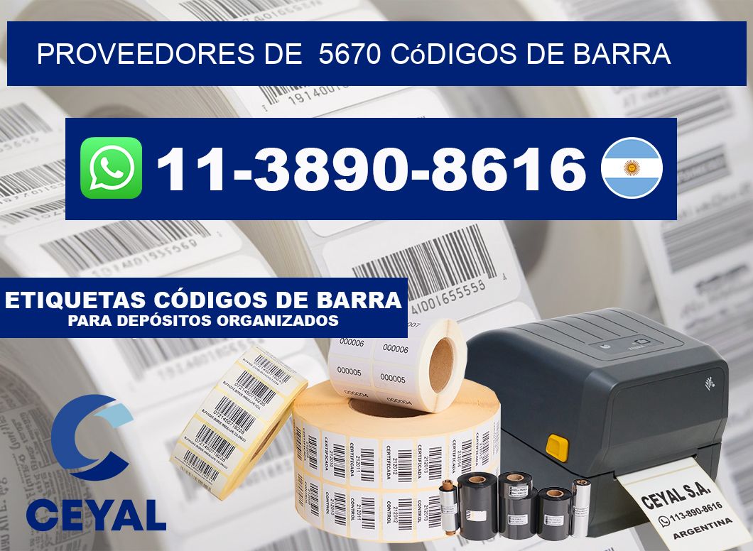 Proveedores de 5670 códigos de barra