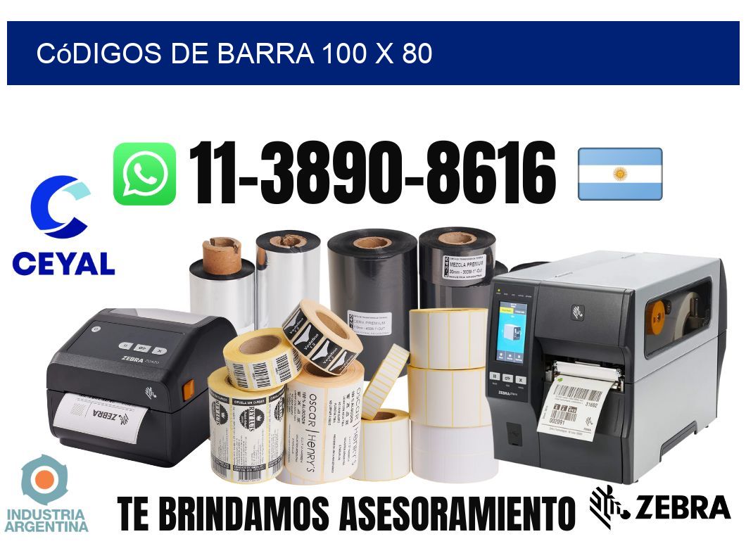 códigos de barra 100 x 80
