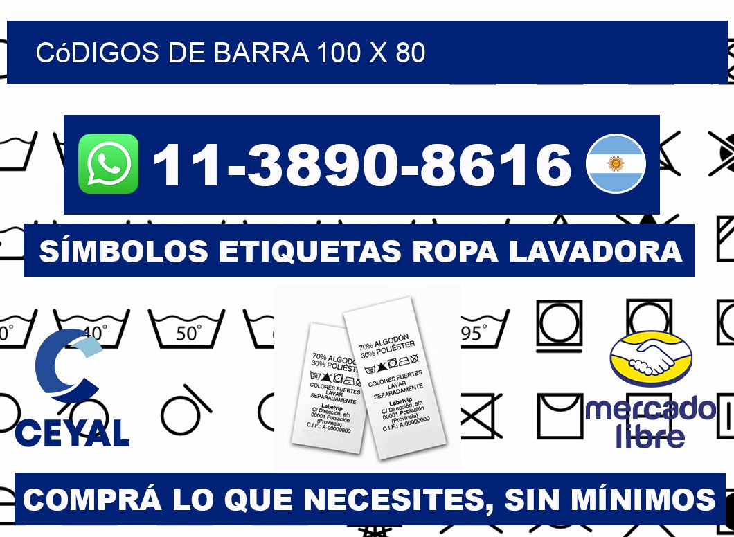 códigos de barra 100 x 80