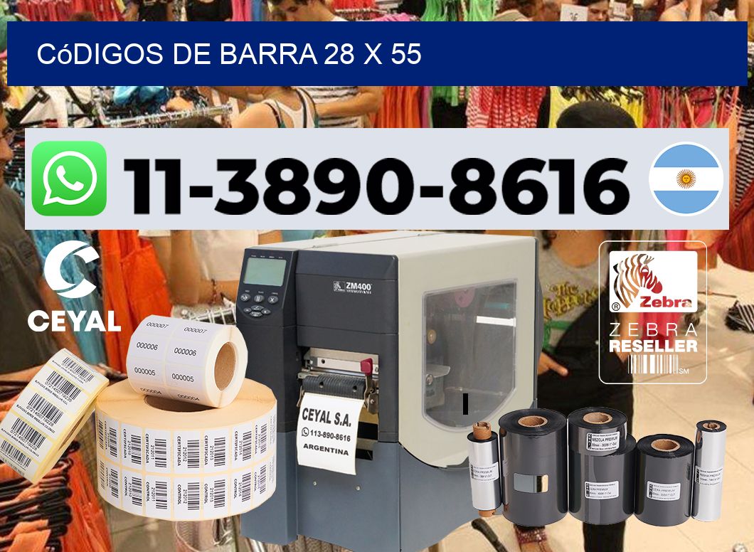 códigos de barra 28 x 55