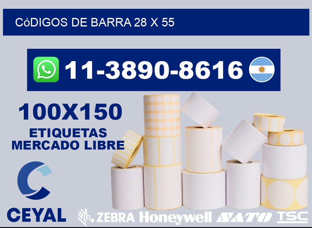 códigos de barra 28 x 55
