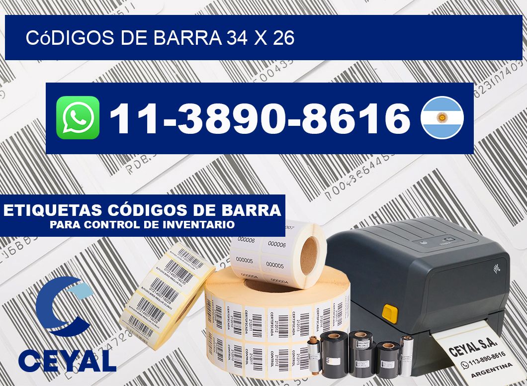 códigos de barra 34 x 26