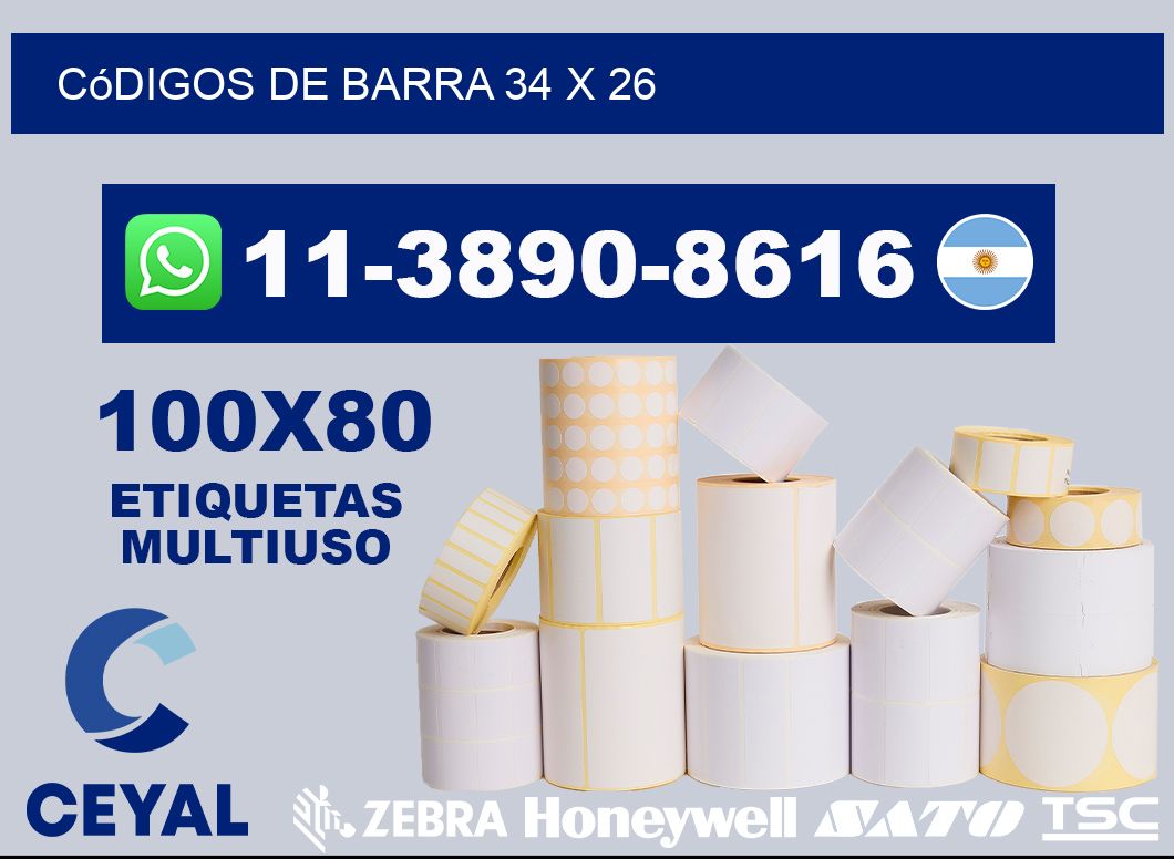 códigos de barra 34 x 26