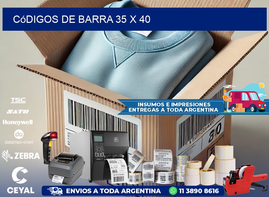 códigos de barra 35 x 40