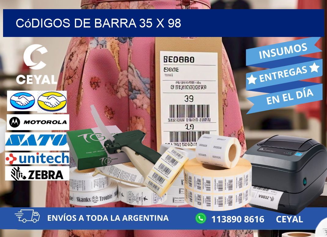 códigos de barra 35 x 98