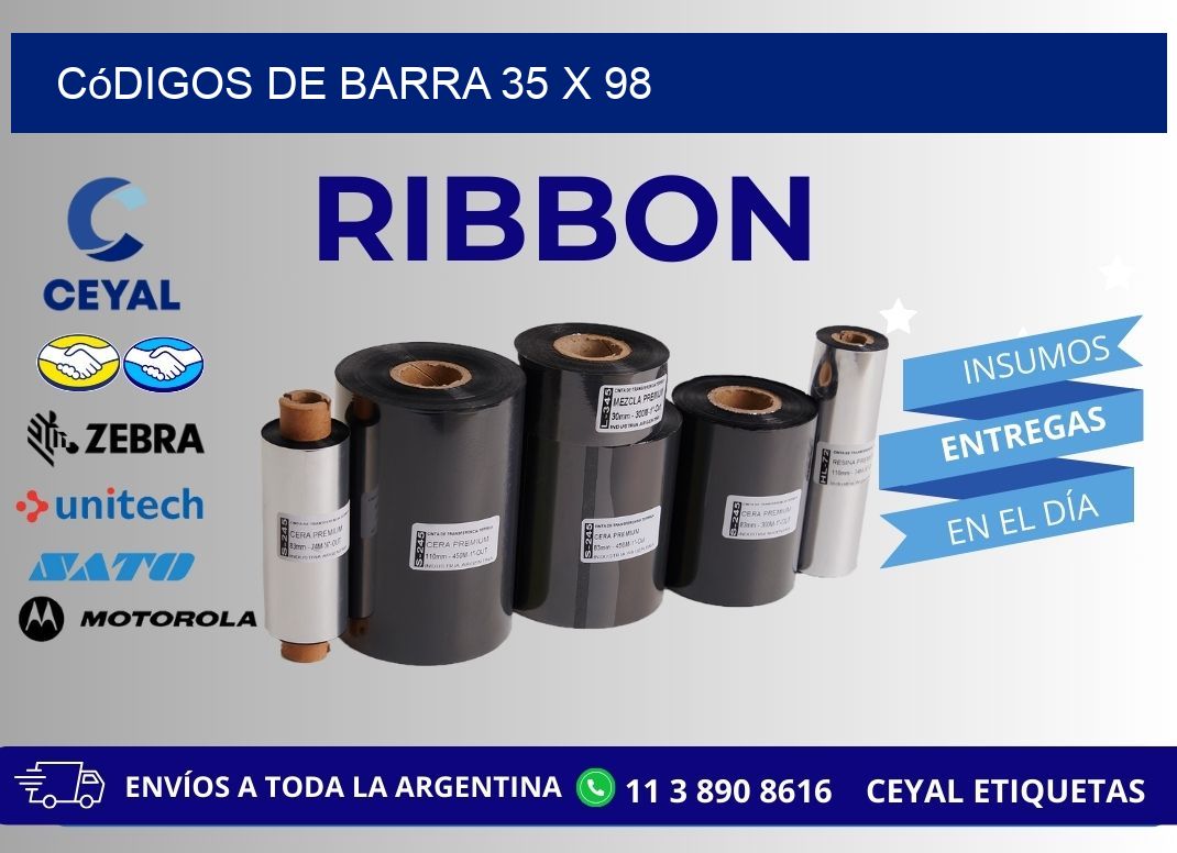códigos de barra 35 x 98