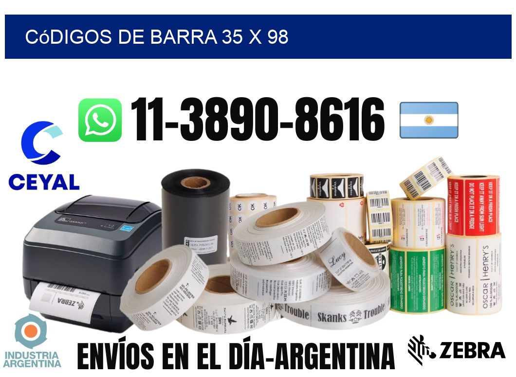 códigos de barra 35 x 98