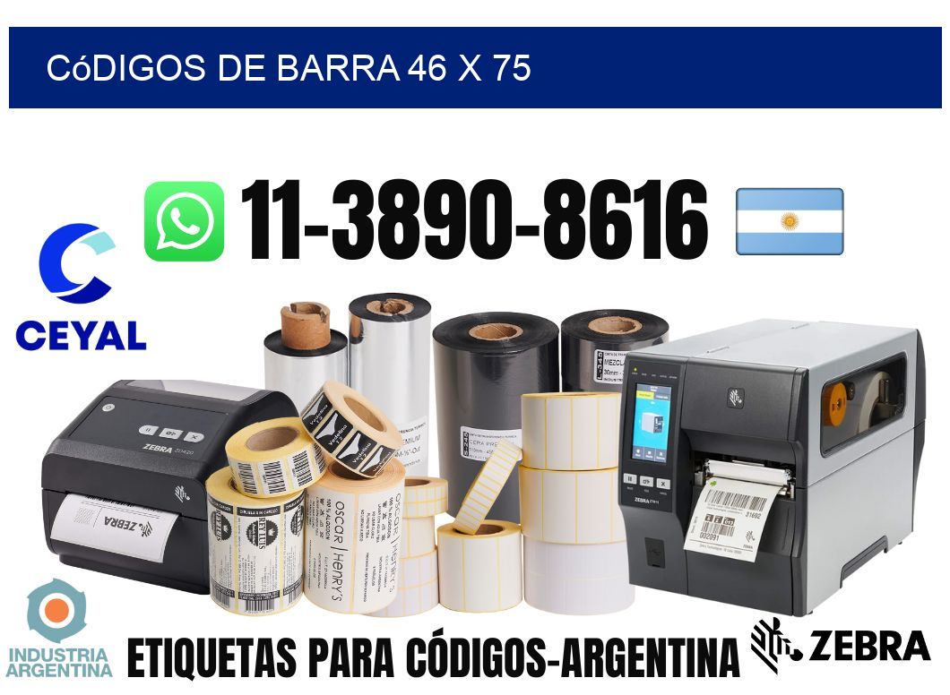 códigos de barra 46 x 75