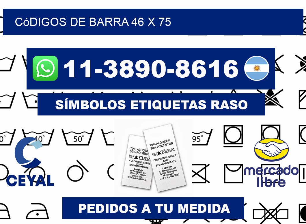 códigos de barra 46 x 75
