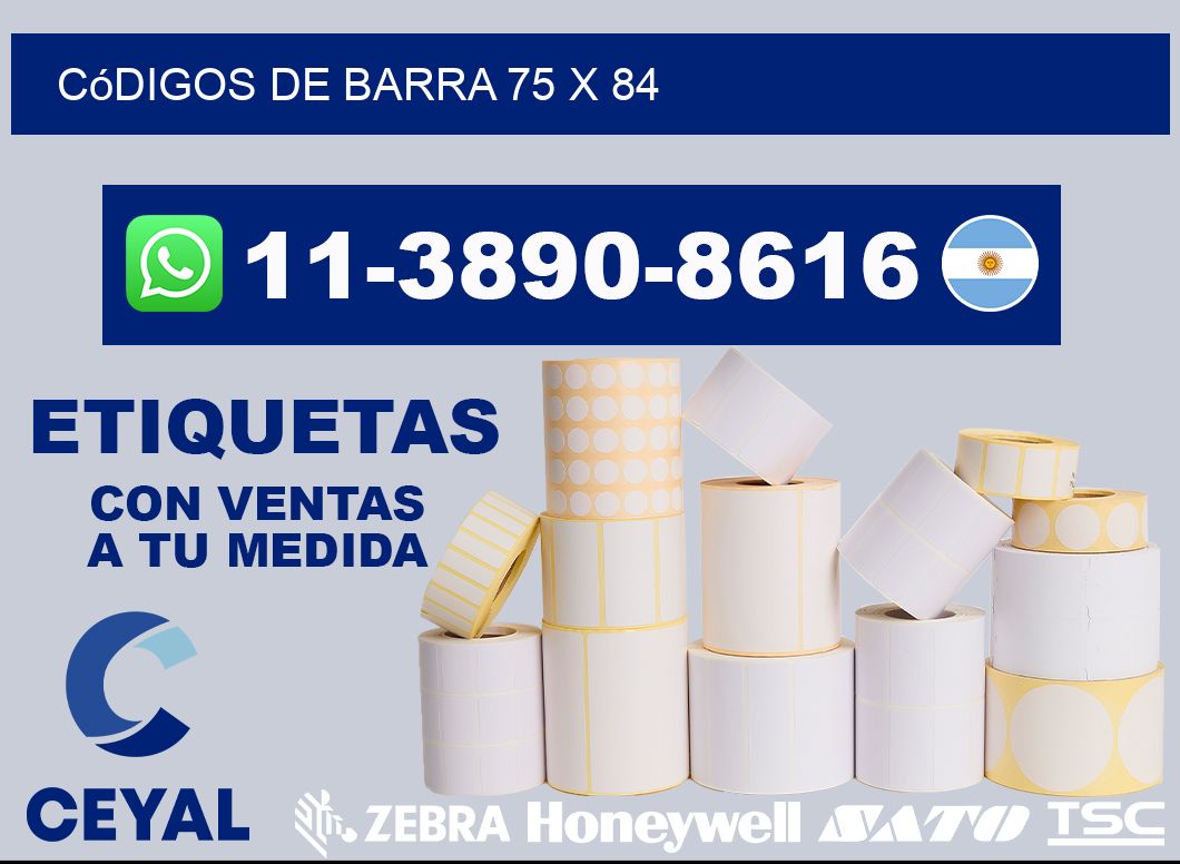 códigos de barra 75 x 84