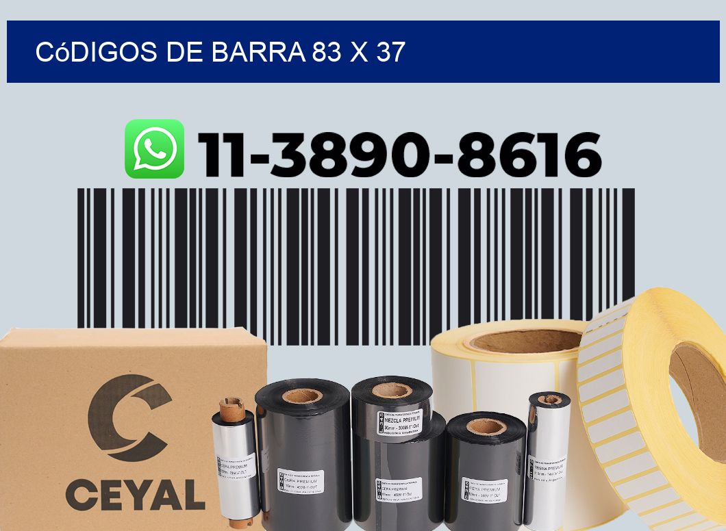 códigos de barra 83 x 37