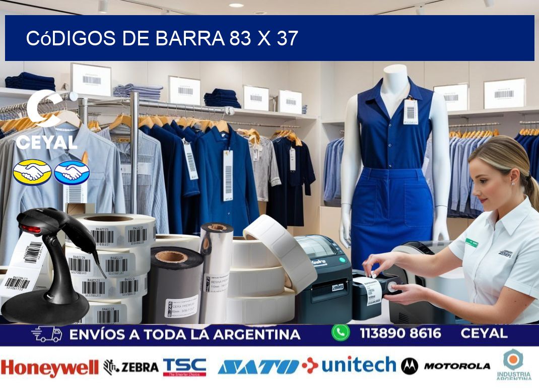 códigos de barra 83 x 37