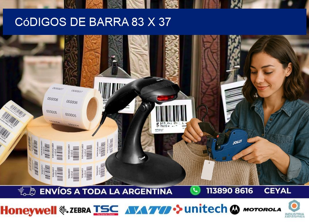códigos de barra 83 x 37