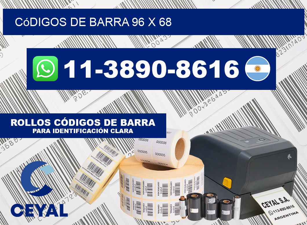 códigos de barra 96 x 68