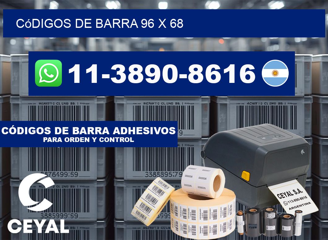 códigos de barra 96 x 68