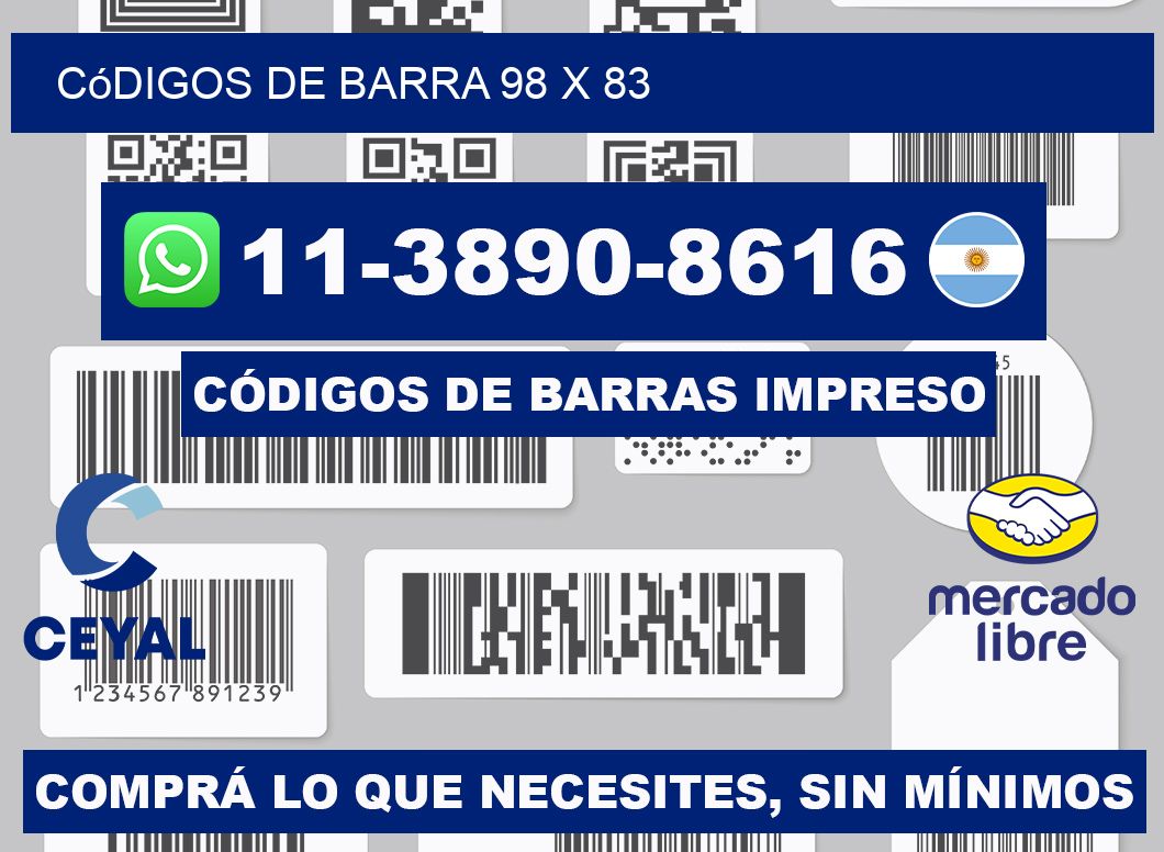 códigos de barra 98 x 83
