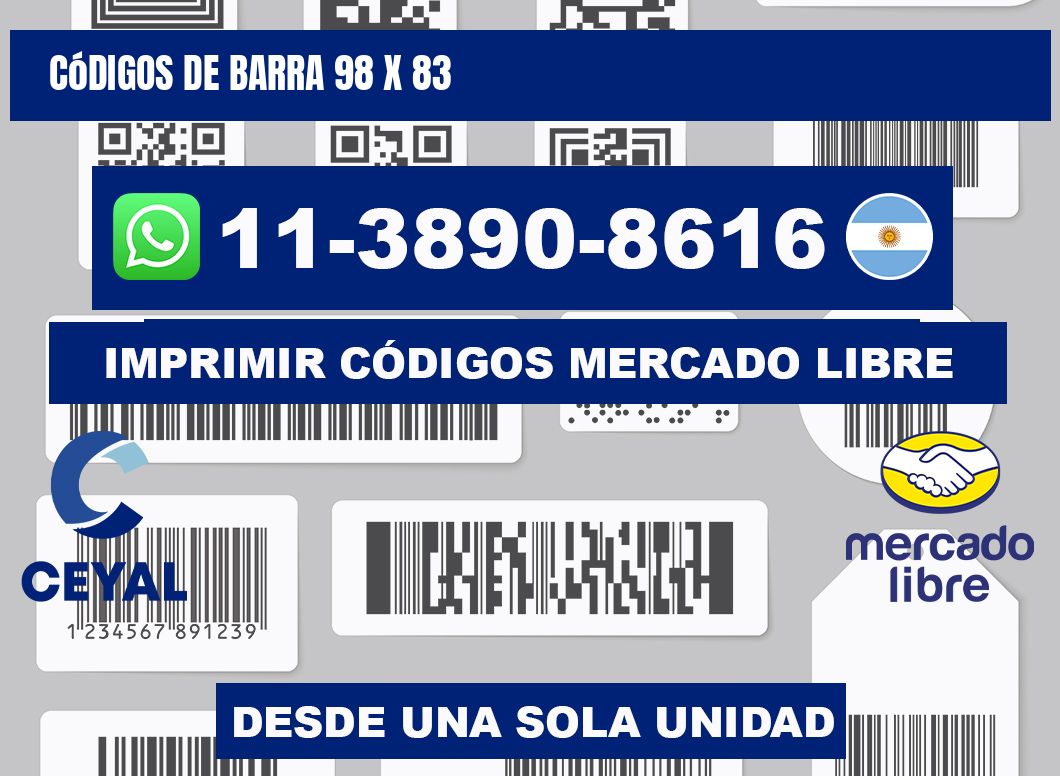 códigos de barra 98 x 83