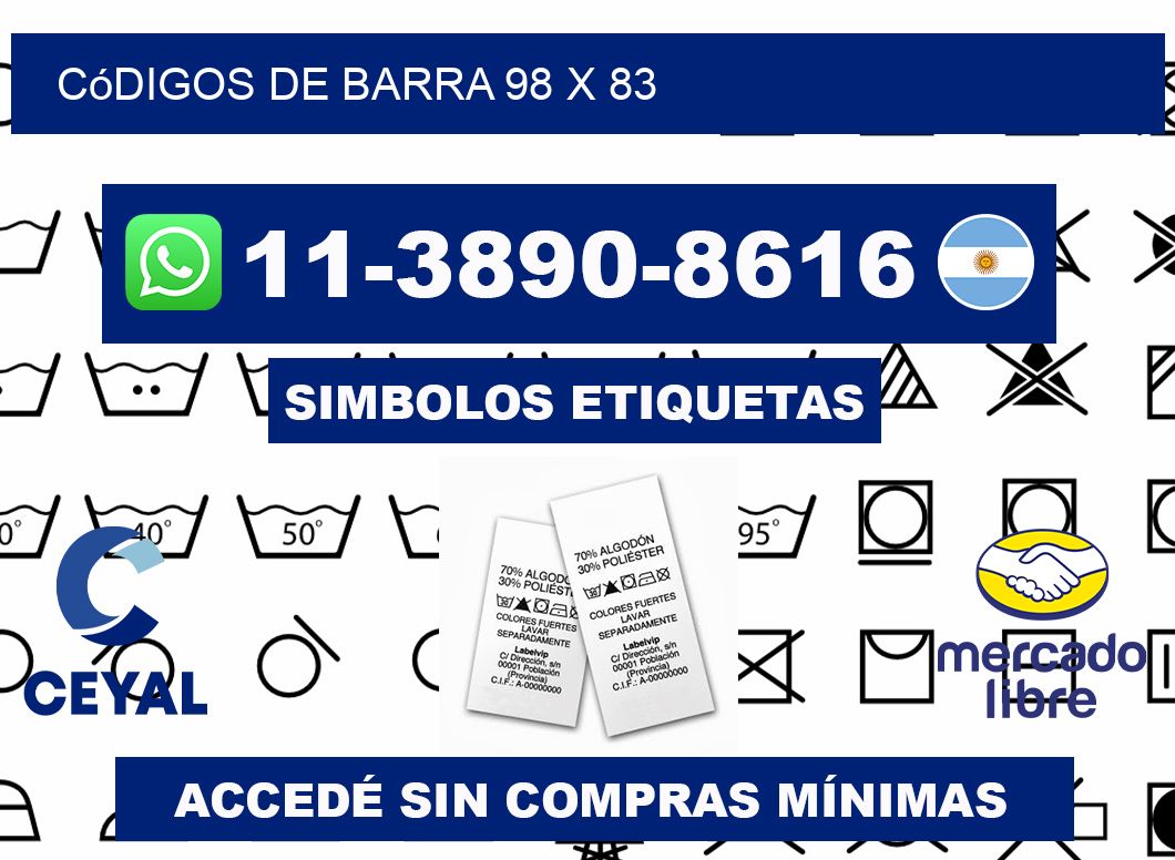 códigos de barra 98 x 83