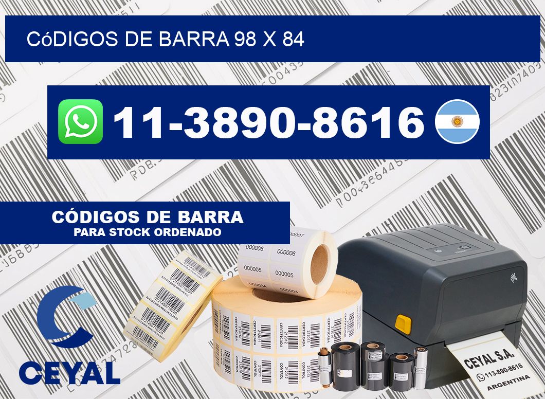 códigos de barra 98 x 84