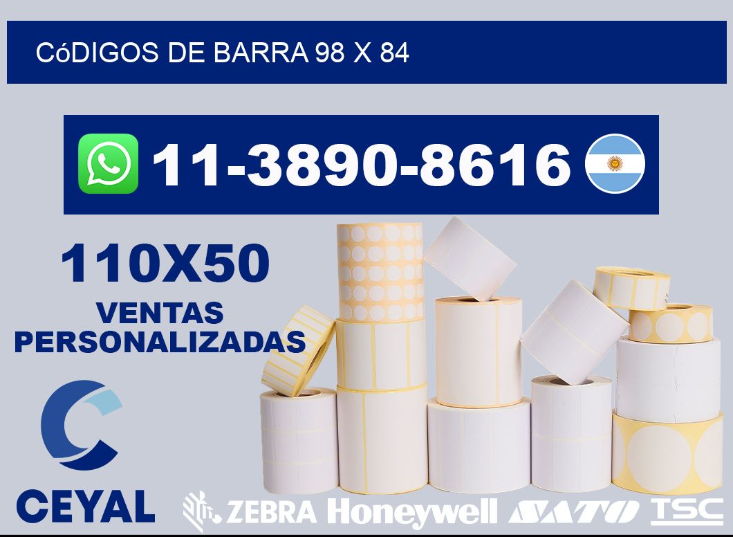 códigos de barra 98 x 84