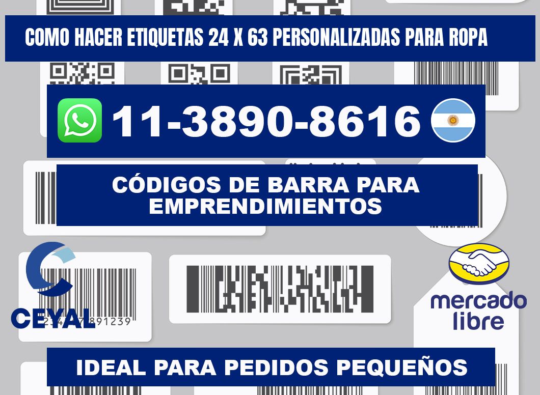 como hacer etiquetas 24 x 63 personalizadas para ropa