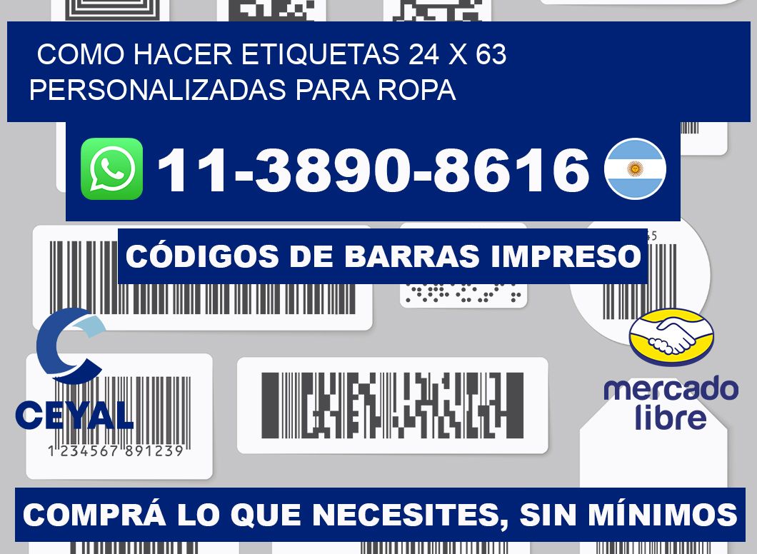 como hacer etiquetas 24 x 63 personalizadas para ropa