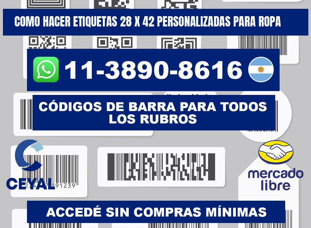como hacer etiquetas 28 x 42 personalizadas para ropa
