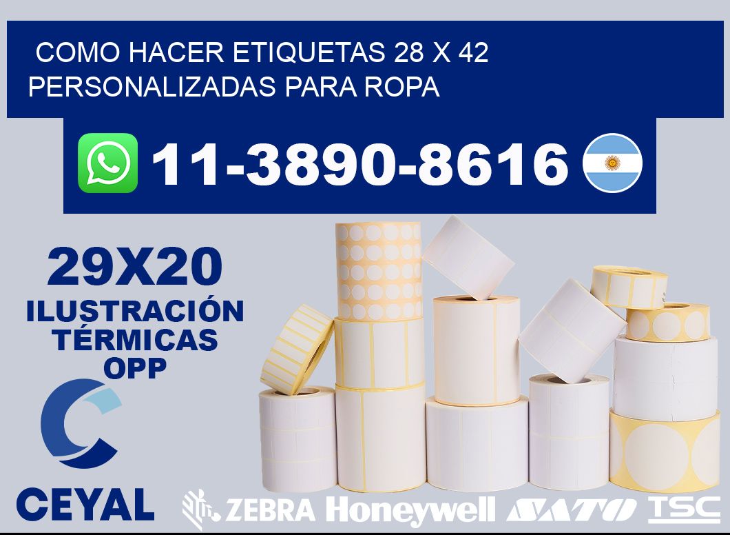 como hacer etiquetas 28 x 42 personalizadas para ropa