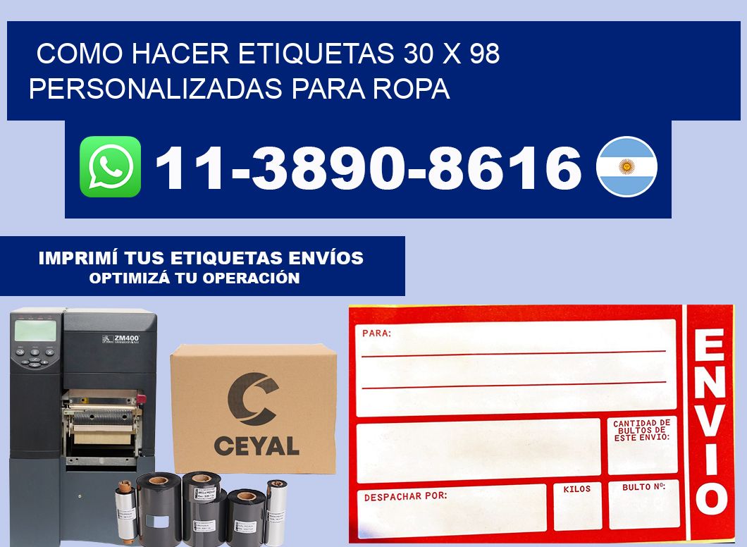 como hacer etiquetas 30 x 98 personalizadas para ropa