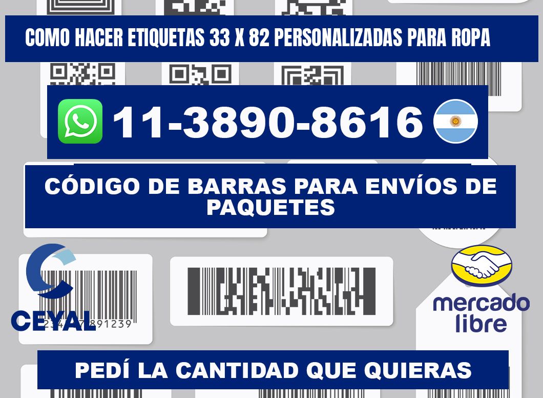 como hacer etiquetas 33 x 82 personalizadas para ropa